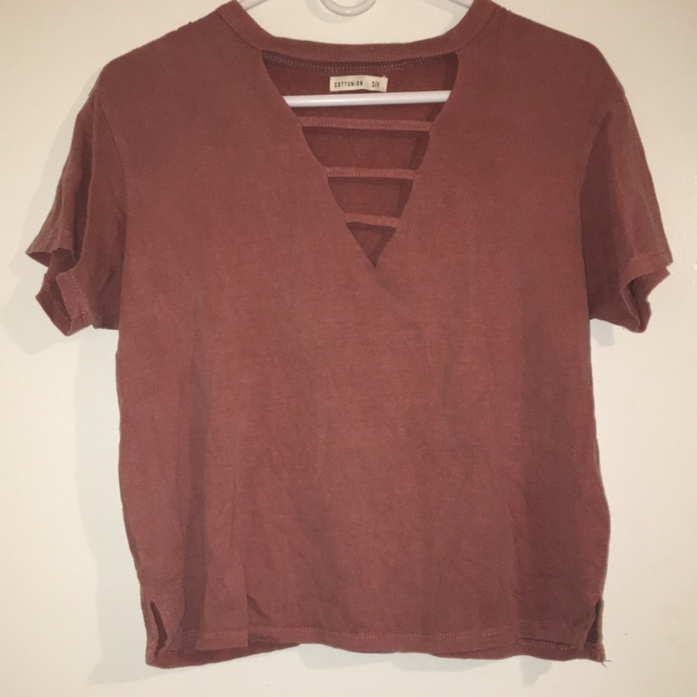 V neck tee shirt